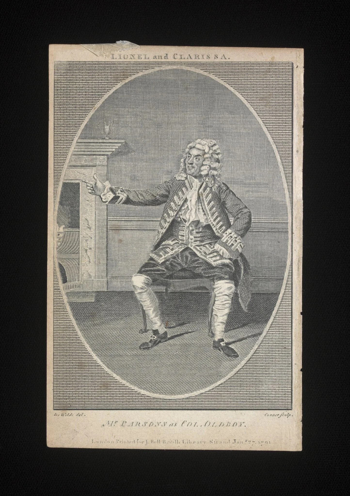Mr Parsons as Col. Oldboy in Lionel and Clarissa, by J Corner, 1971
