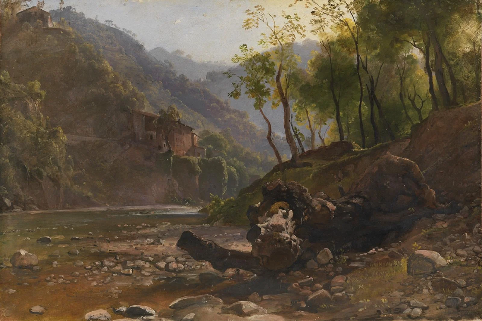 View of a Wooded River, by Unknown, 1820