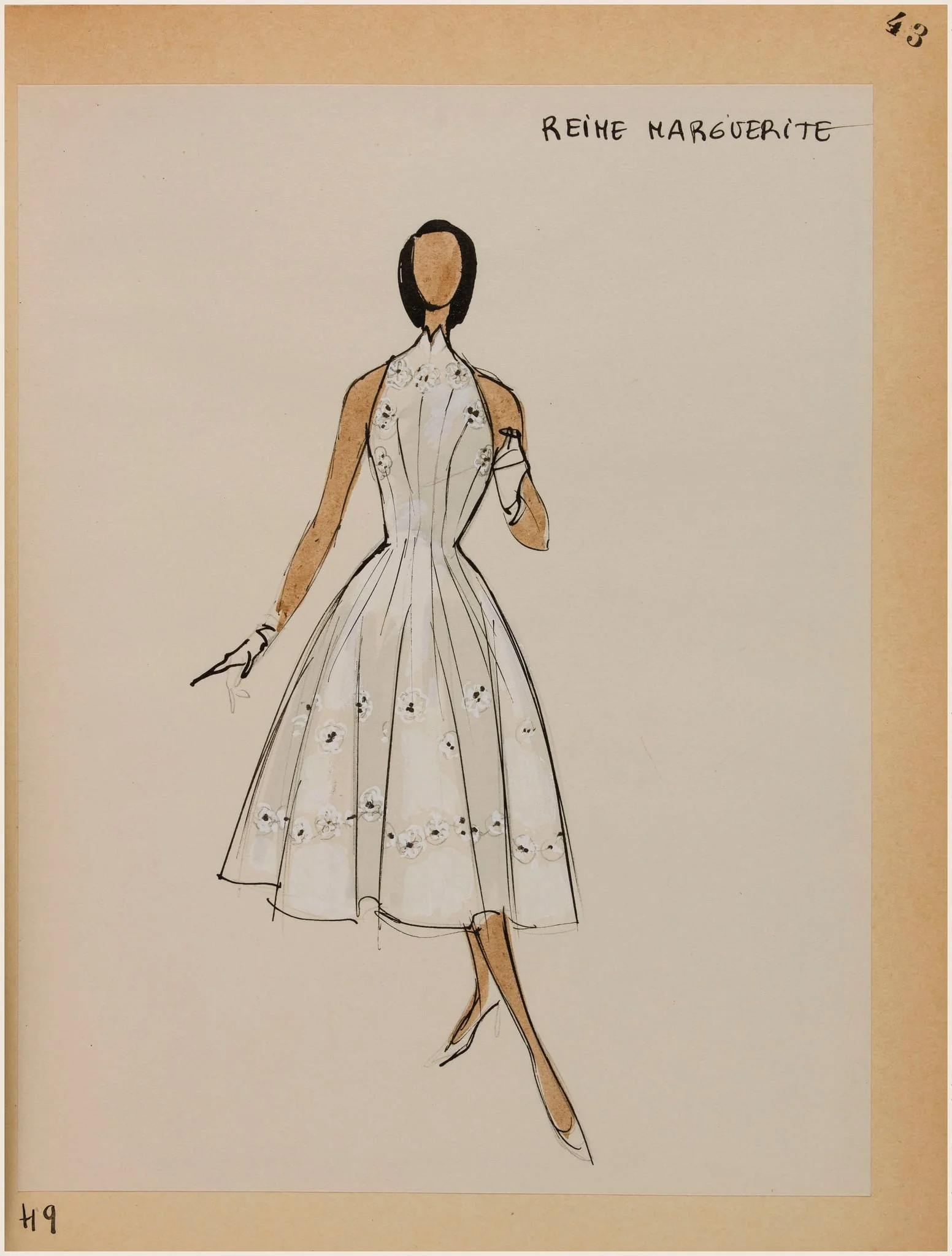 Reine marguerite, by Carven, 1956