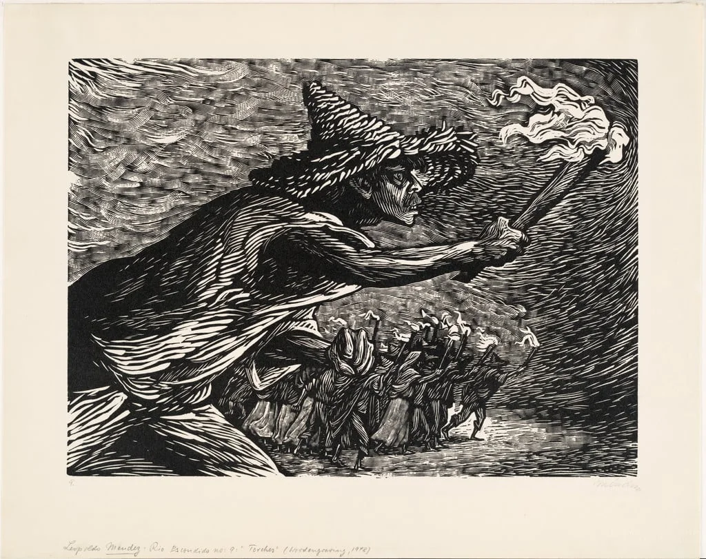 Untitled, by Leopoldo Méndez, ink, 1948