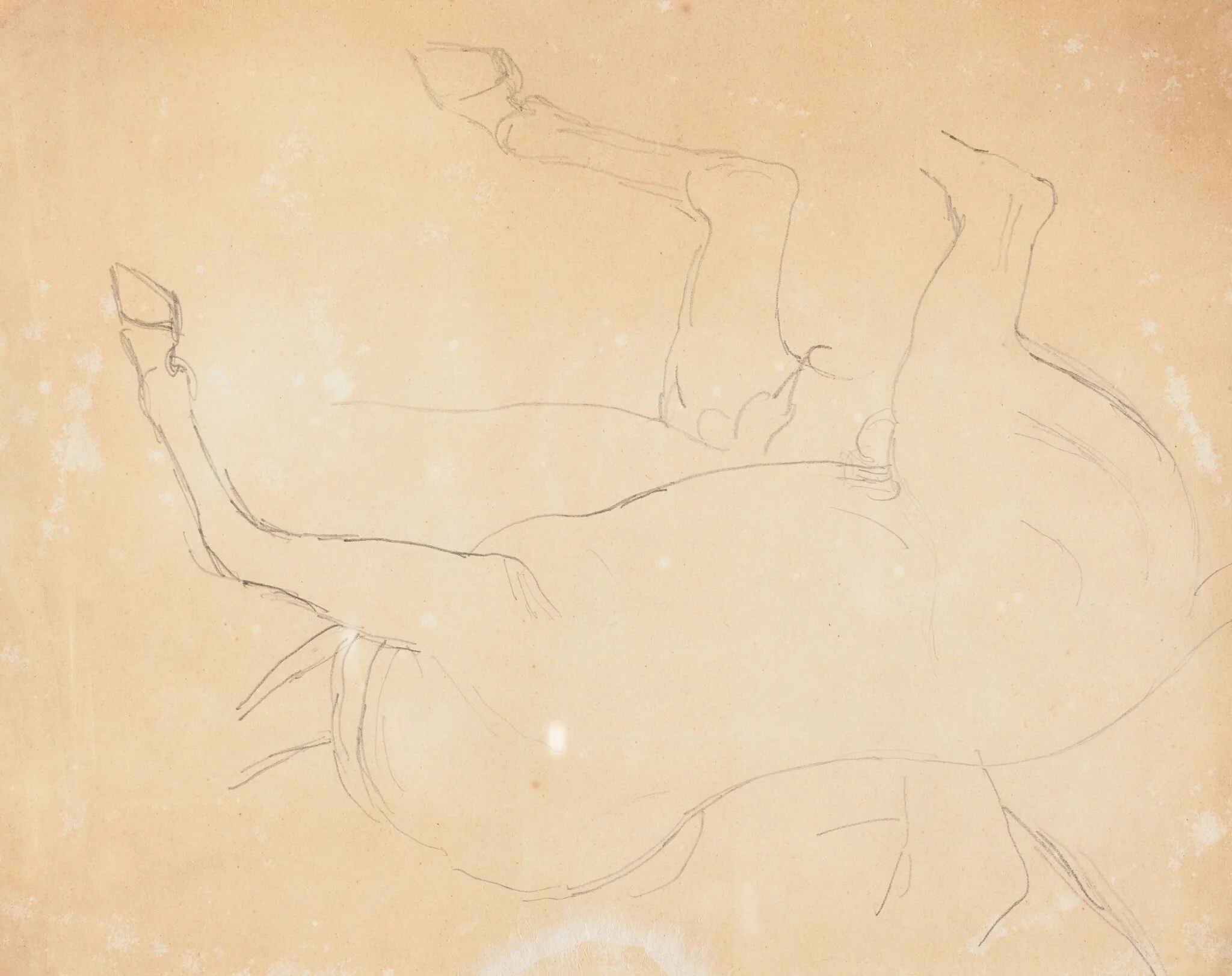 Study of a Horse [verso], by William Etty, graphite, 1807