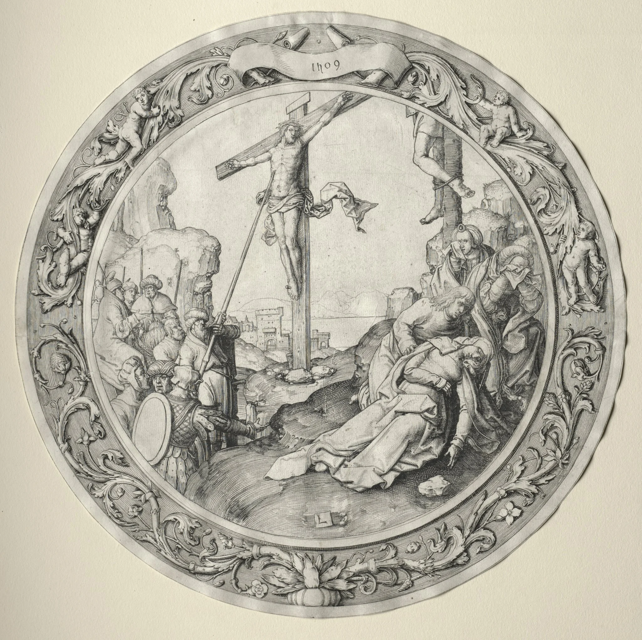 The Round Passion: The Crucifixion, by Lucas van Leyden, 1509