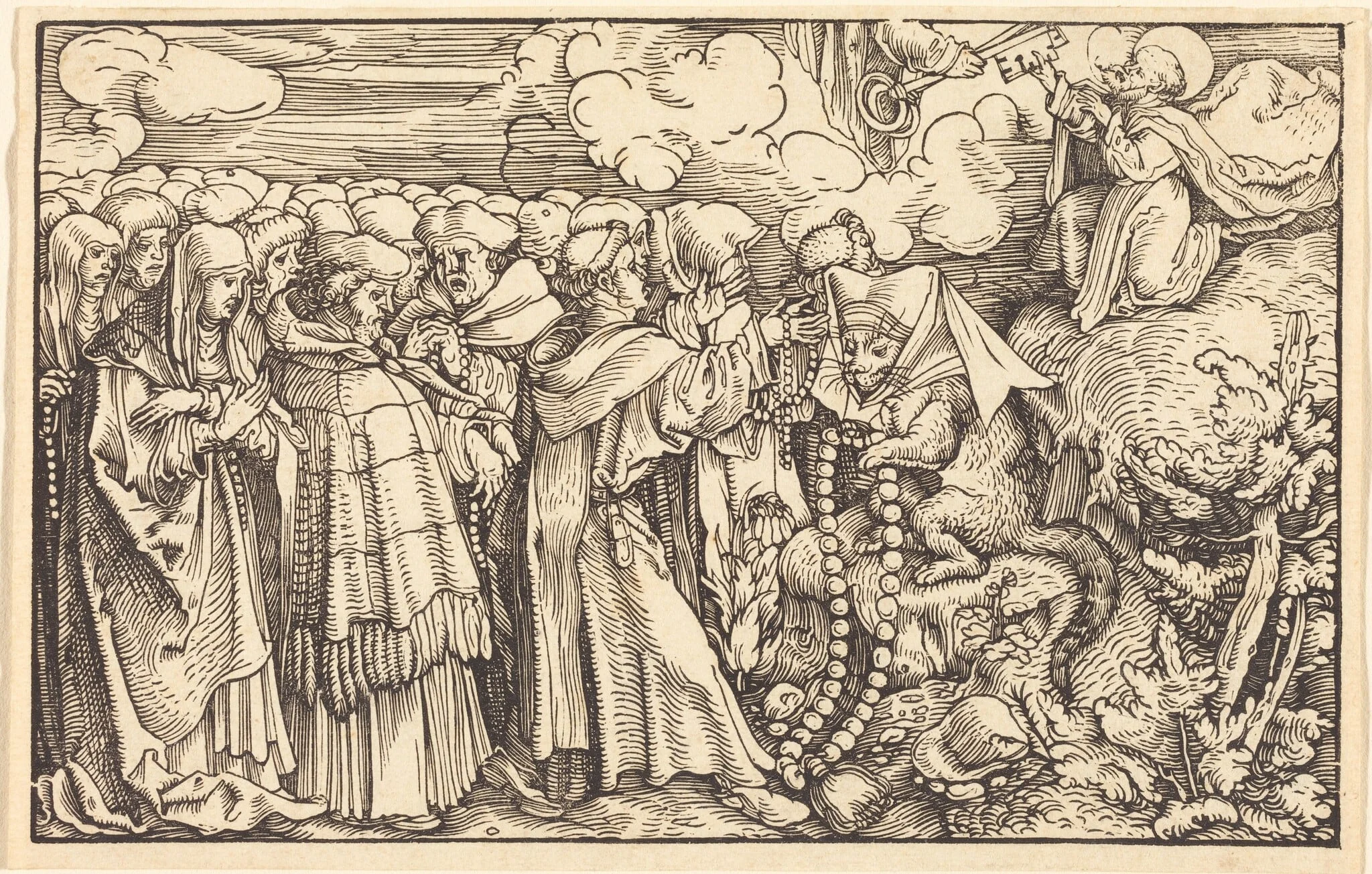 Allegory - Religious Frivolity, by Weiditz, II, Hans, ink, 1518