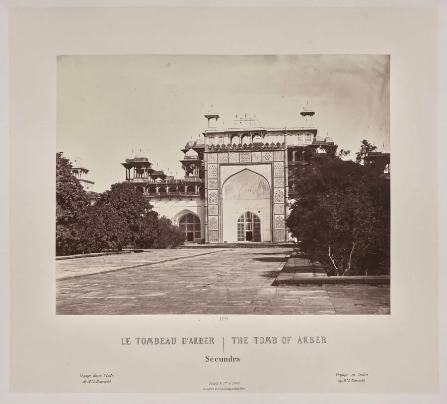The Tomb of Akber, Secundra, by Louis-Théophile Marie Rousselet, 1866