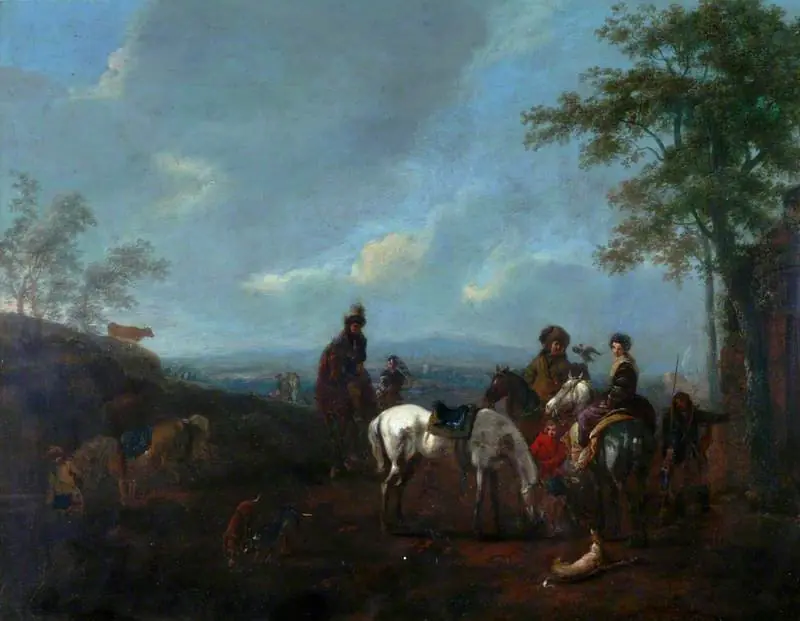 Landscape with a Hawking Party