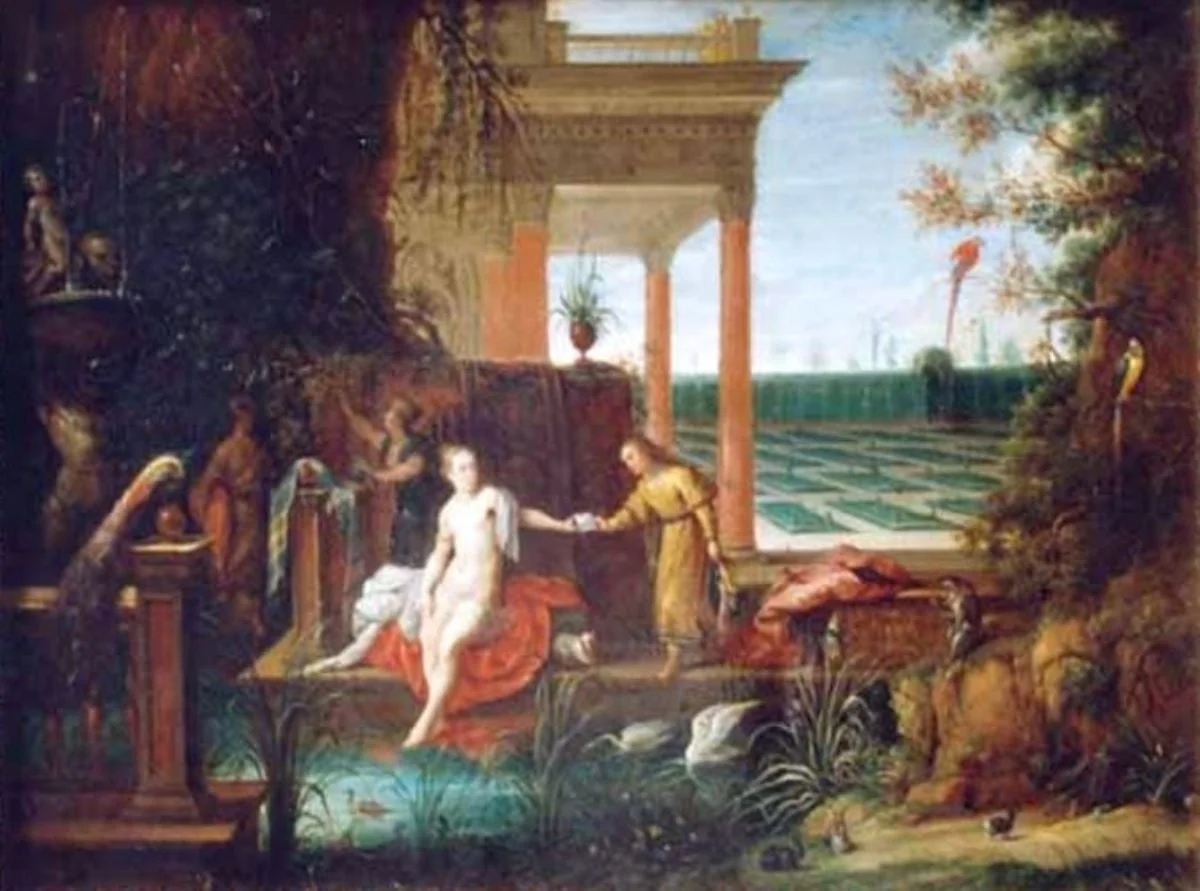 Batseba la baie, by Frans I Franken, unspecified, 1550