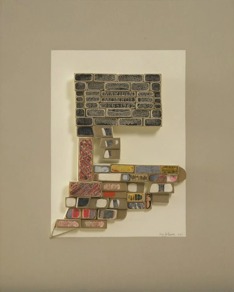 Untitled, by Ray Johnson, gouache, 1967