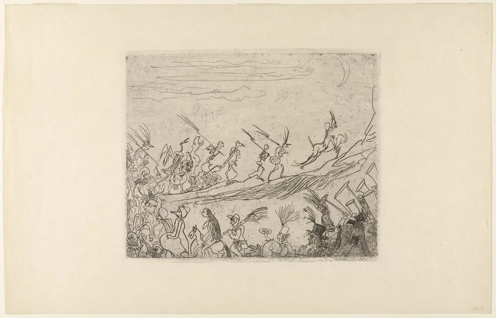 Untitled, by James Ensor, ink, 1887