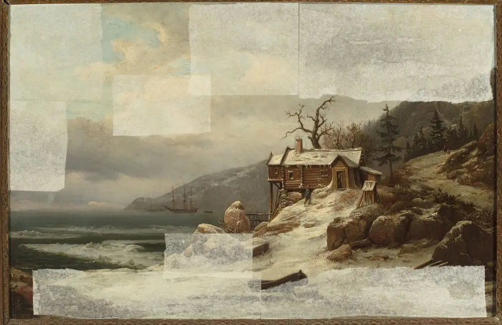 Winter landscape from Norway /view of Sognefjord/
