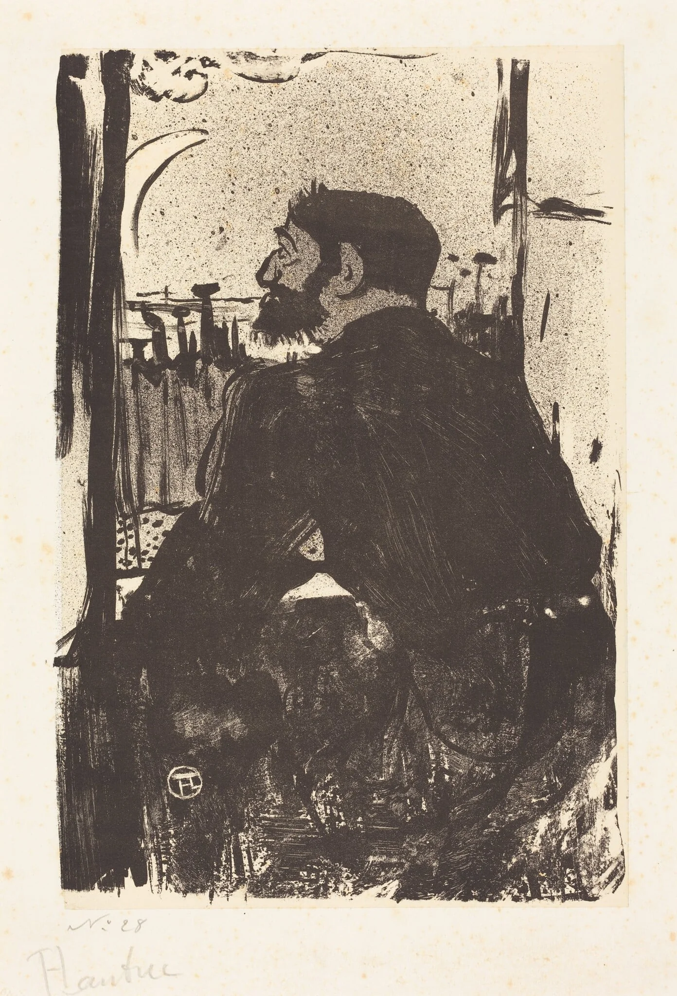 Sleepless Night (Nuit blanche), by Henri de Toulouse-Lautrec, ink, 1893