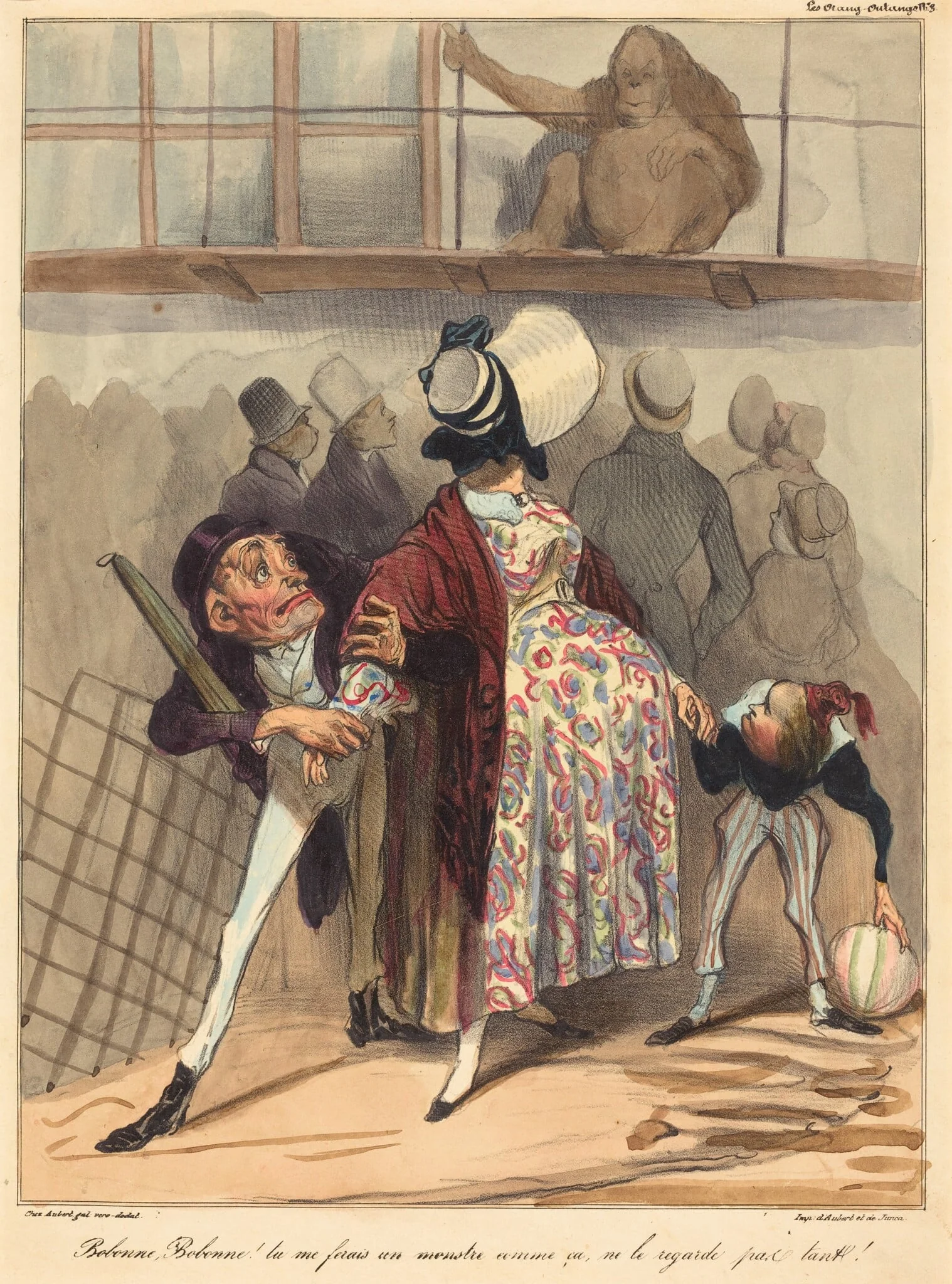 Bobonne... ne le regarde pas tant!, by Honoré Daumier, ink, 1836
