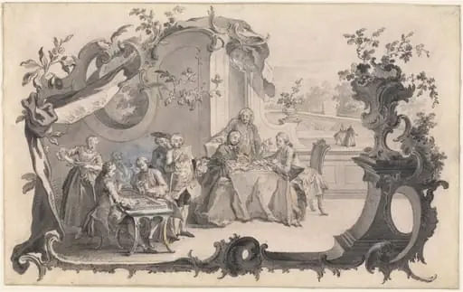 An Elegant Company Playing Board Games