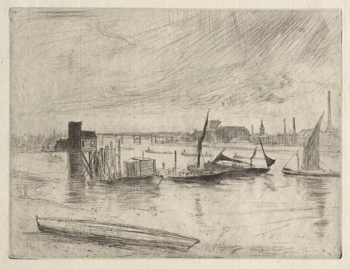 Early Morning Battersea, by James McNeill Whistler, 1861
