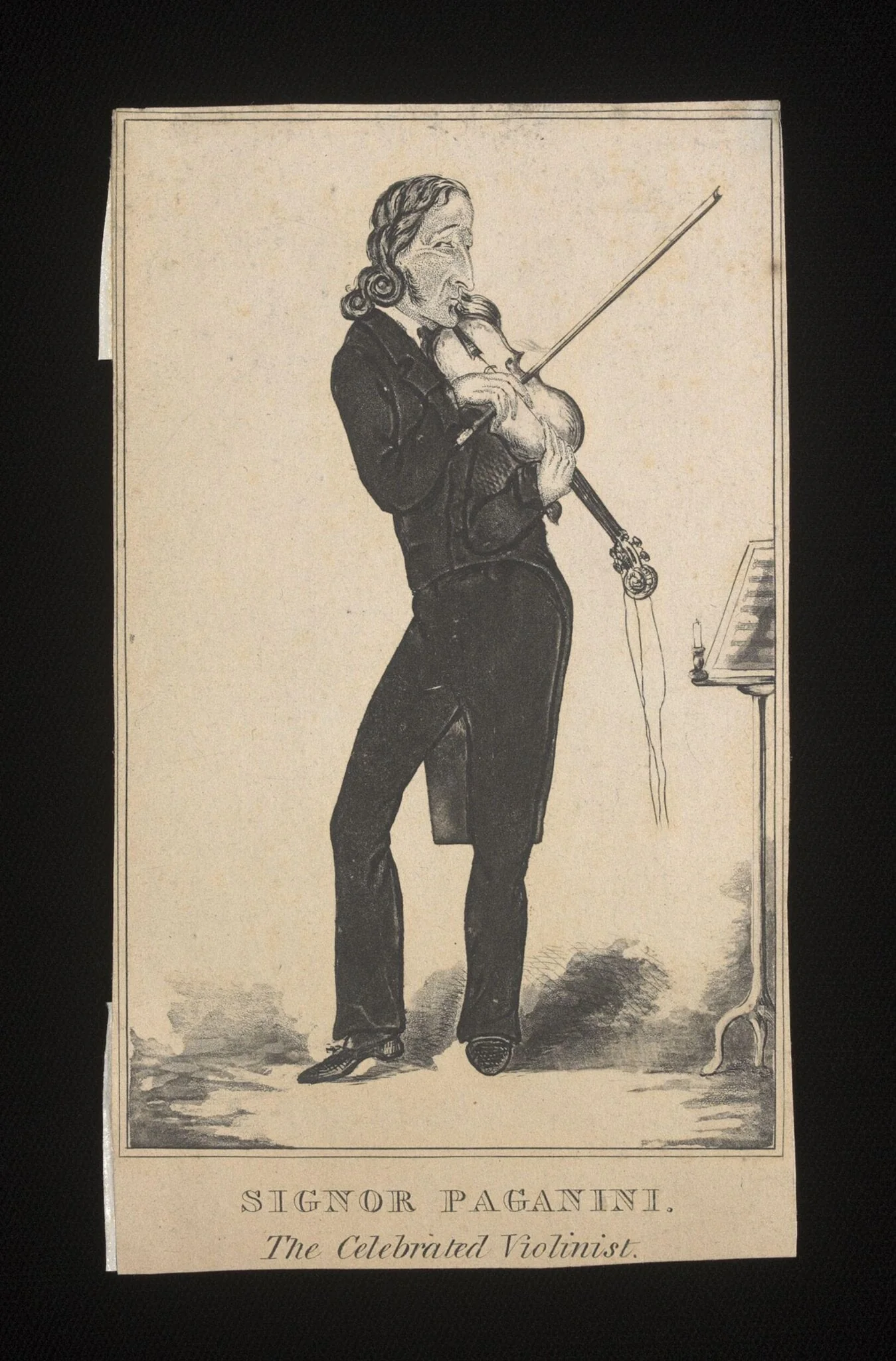 Signor Paganini, by Unknown, 1850