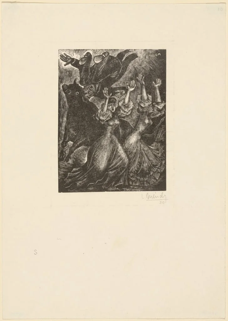 Untitled, by Leopoldo Méndez, ink, 1930