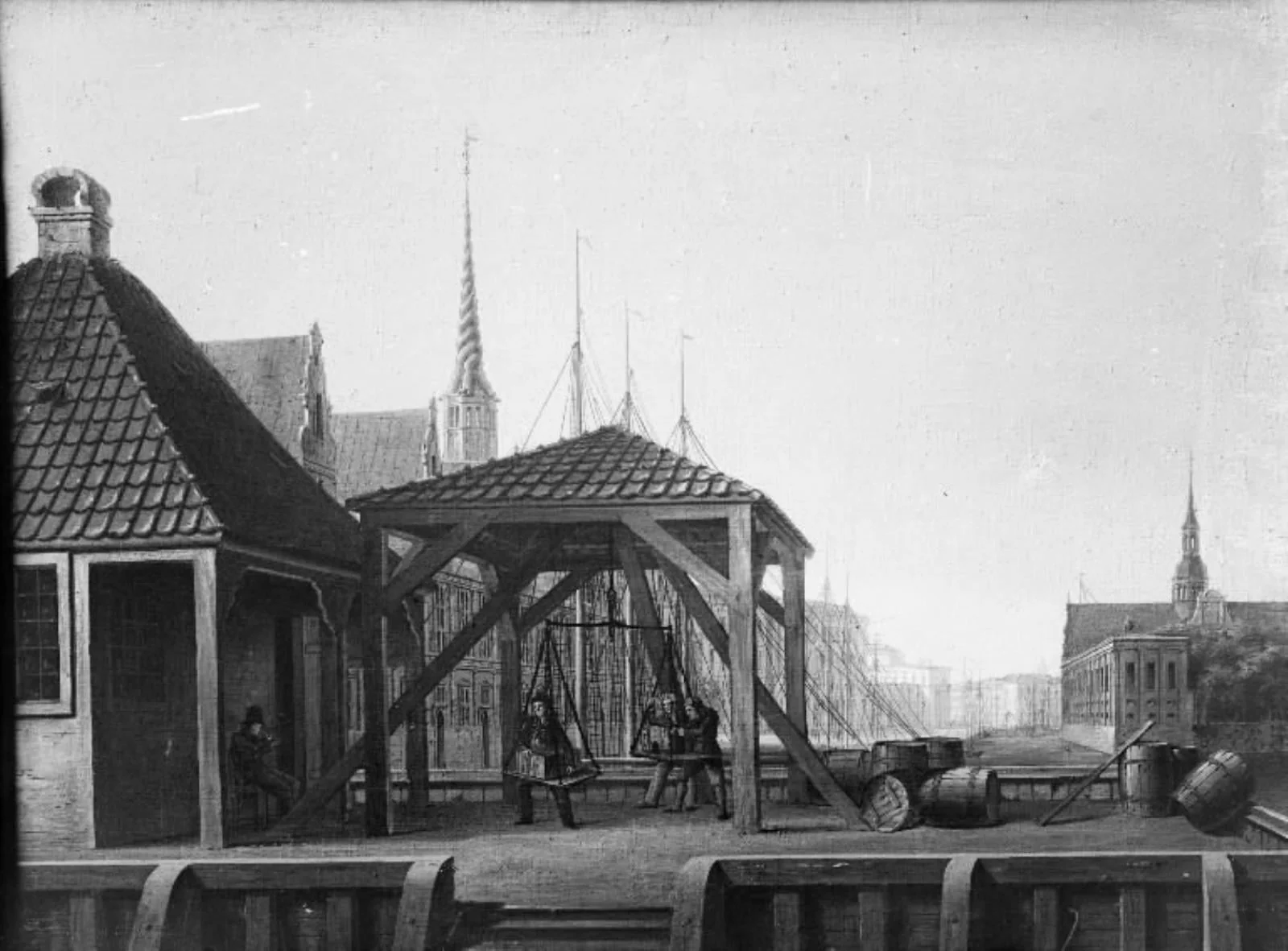 View of Copenhagen from the Weighhouse at the Stock Exchange, by Unknown, 1827