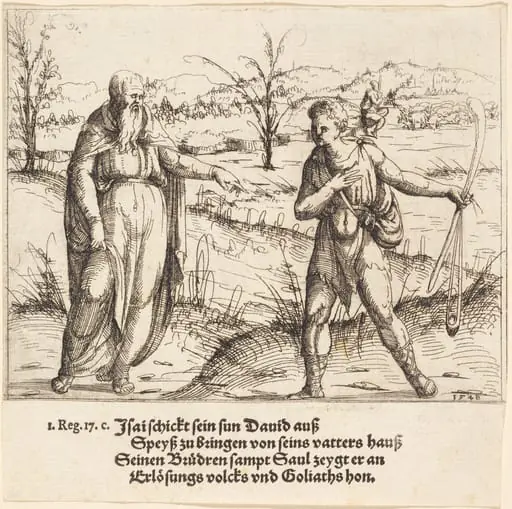 Jesse Sends David to His Brothers and Saul