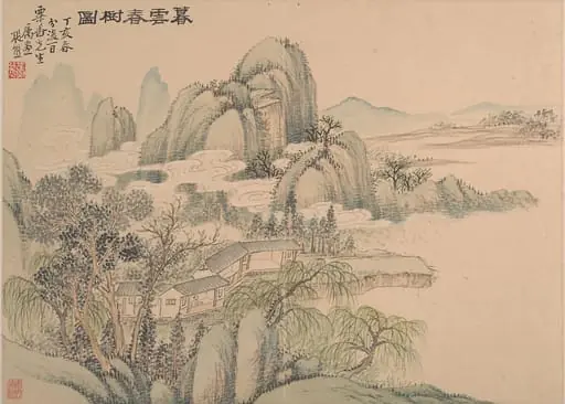 清  張熊  山水  冊頁|Landscape