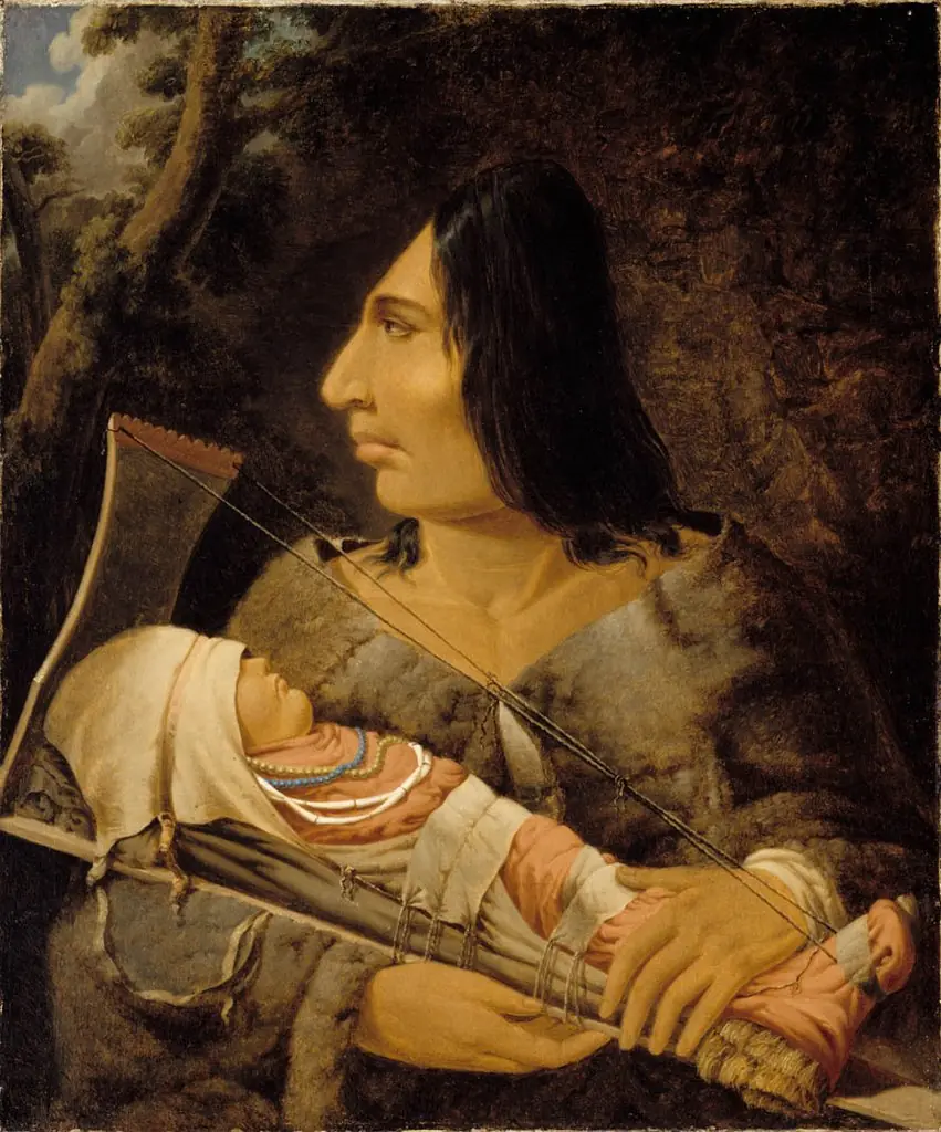 Flathead woman with child