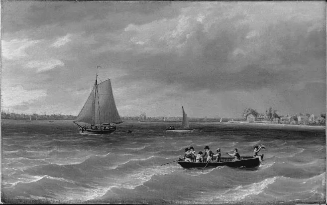 Philadelphia from Petty Island, by Thomas Birch, oil, 1745