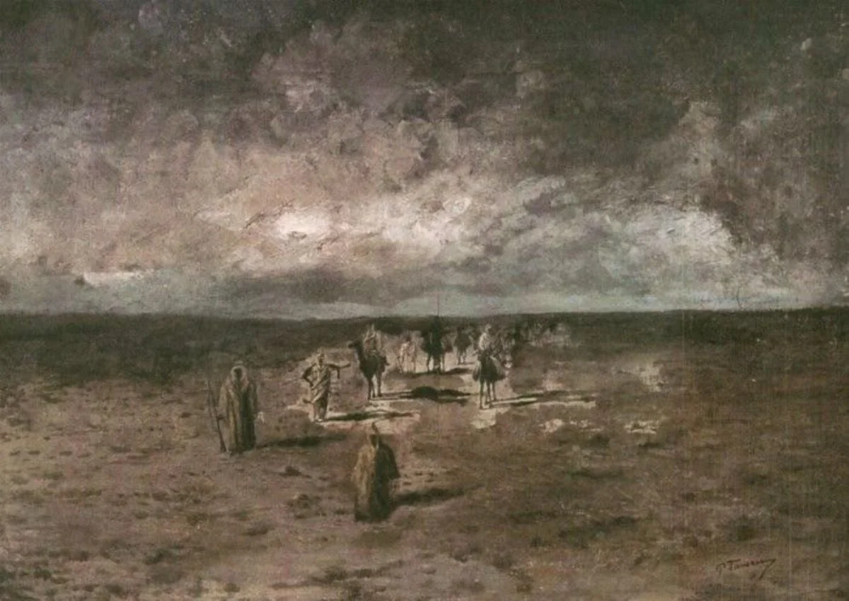 Caravană în deșert, by Gheorghe Tattarescu, unspecified, 1867