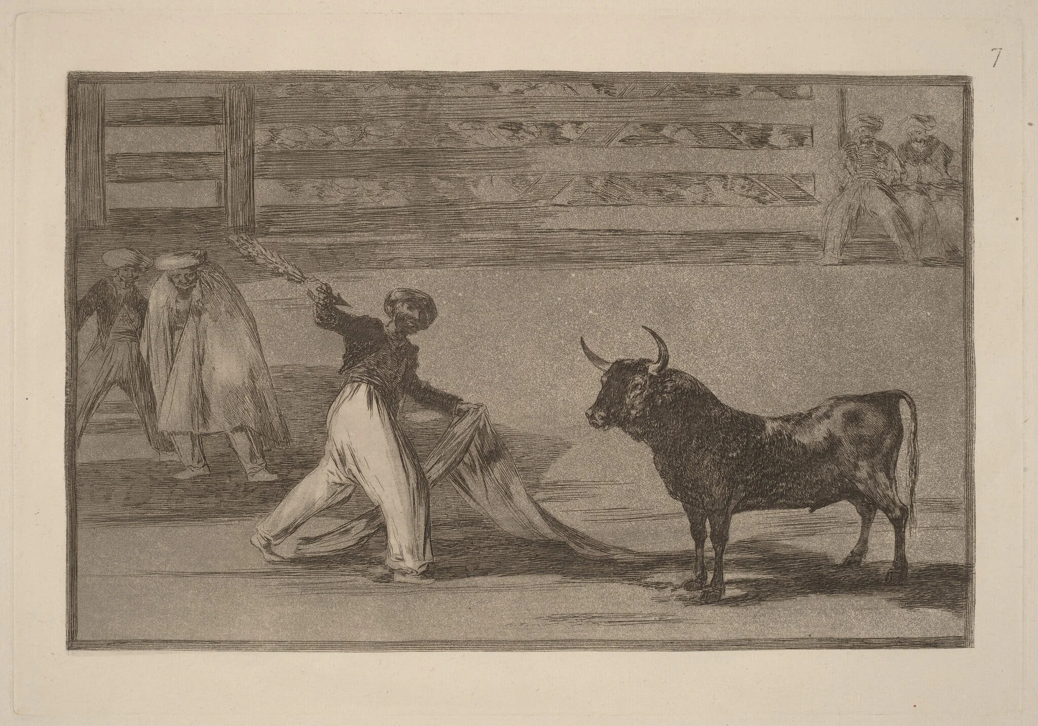 Origen de los arpones o banderillas (Origin of the Harpoons or Banderillas), by Francisco Goya, ink, 1816