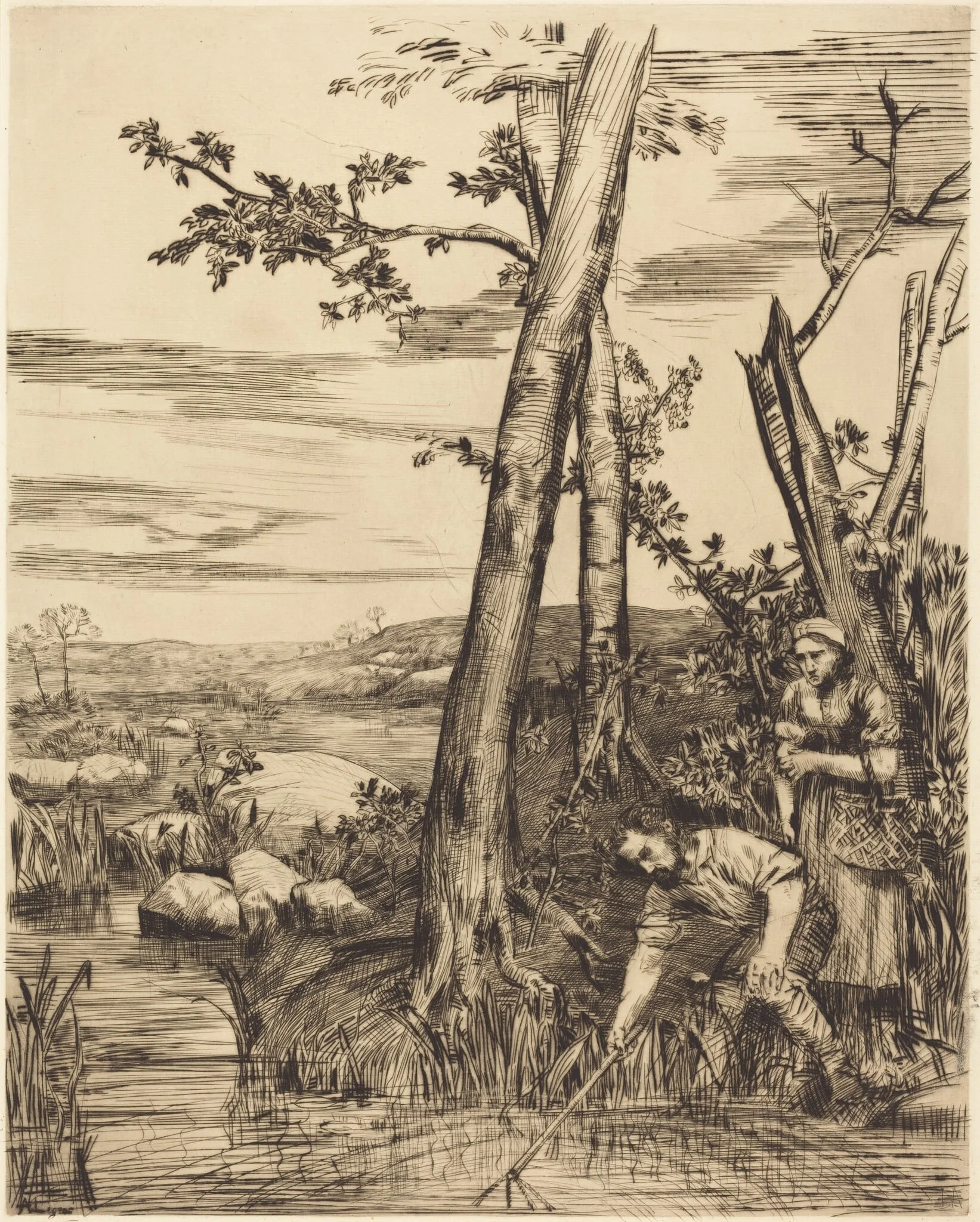 Fishing for Crayfish (Les pecheurs d'ecrevisses)
