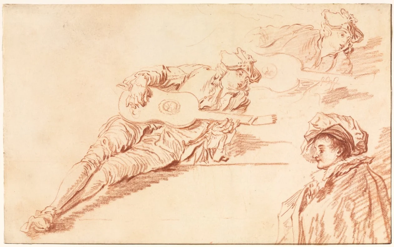 The Guitarist, by Jean-Baptiste Pater, 1724