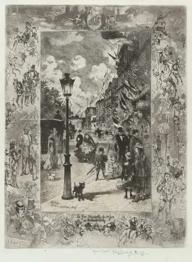 La Fete Nationale au Boulevard de Clichy (National Holiday on the Boulevard de Clichy)