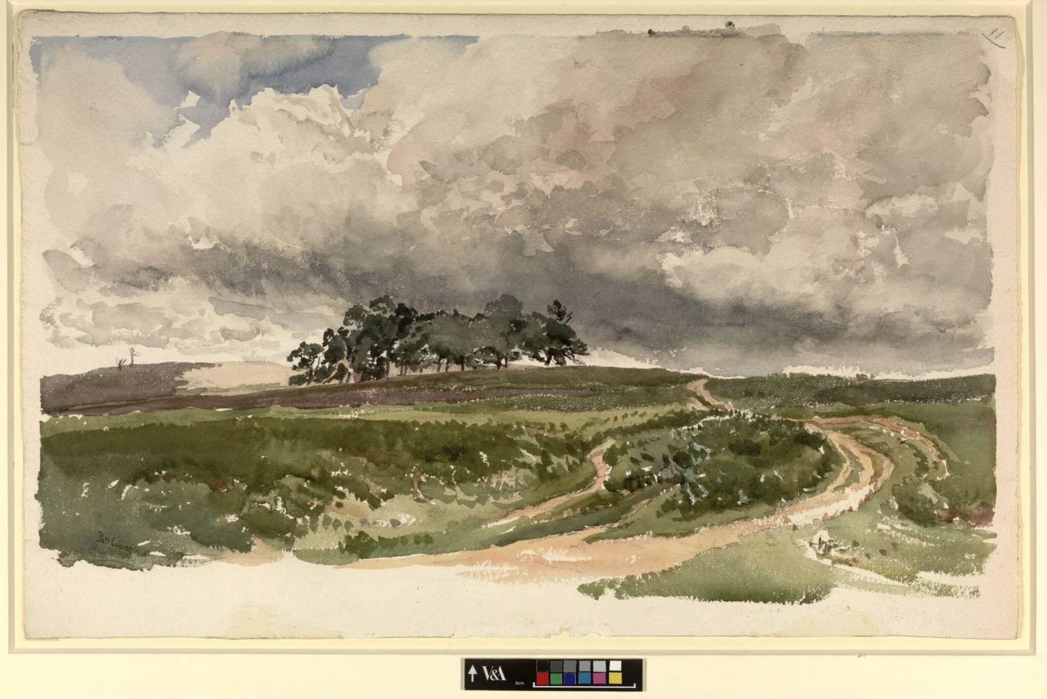 A Heath Scene, by Evert Collier, watercolor, 1860