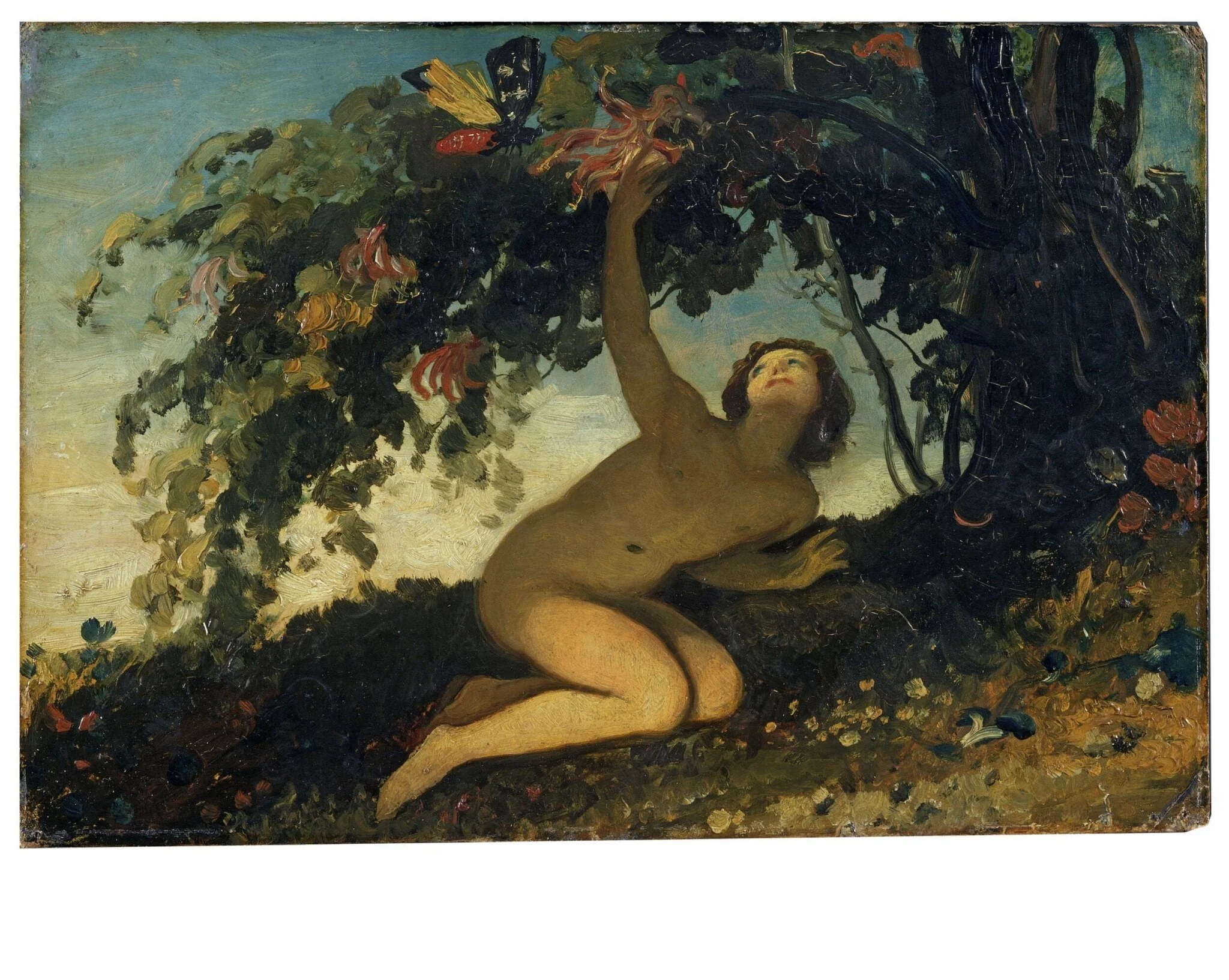 Ariel: 'Where the Bee Sucks...', by Joseph Severn, oil, 1831
