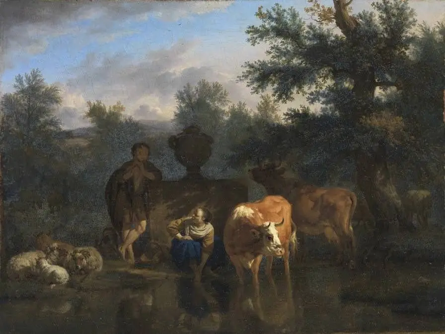 Landscapes with cattle and shepherds