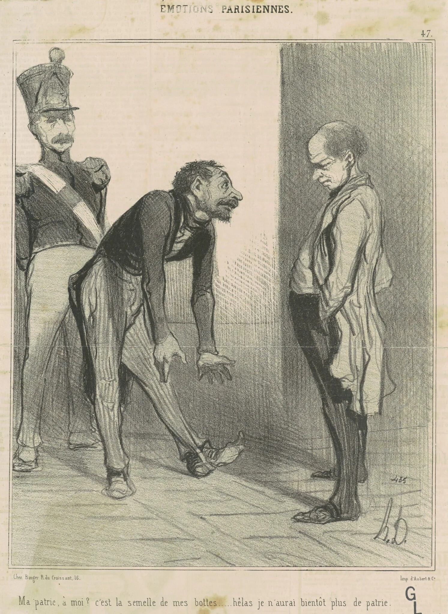 Ma patrie, a moi?..., by Honoré Daumier, ink, 1842