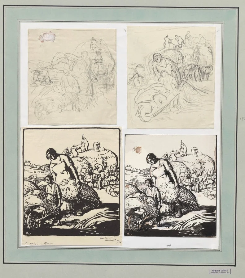 La Moisson en France, by Auguste Lepère, 1914