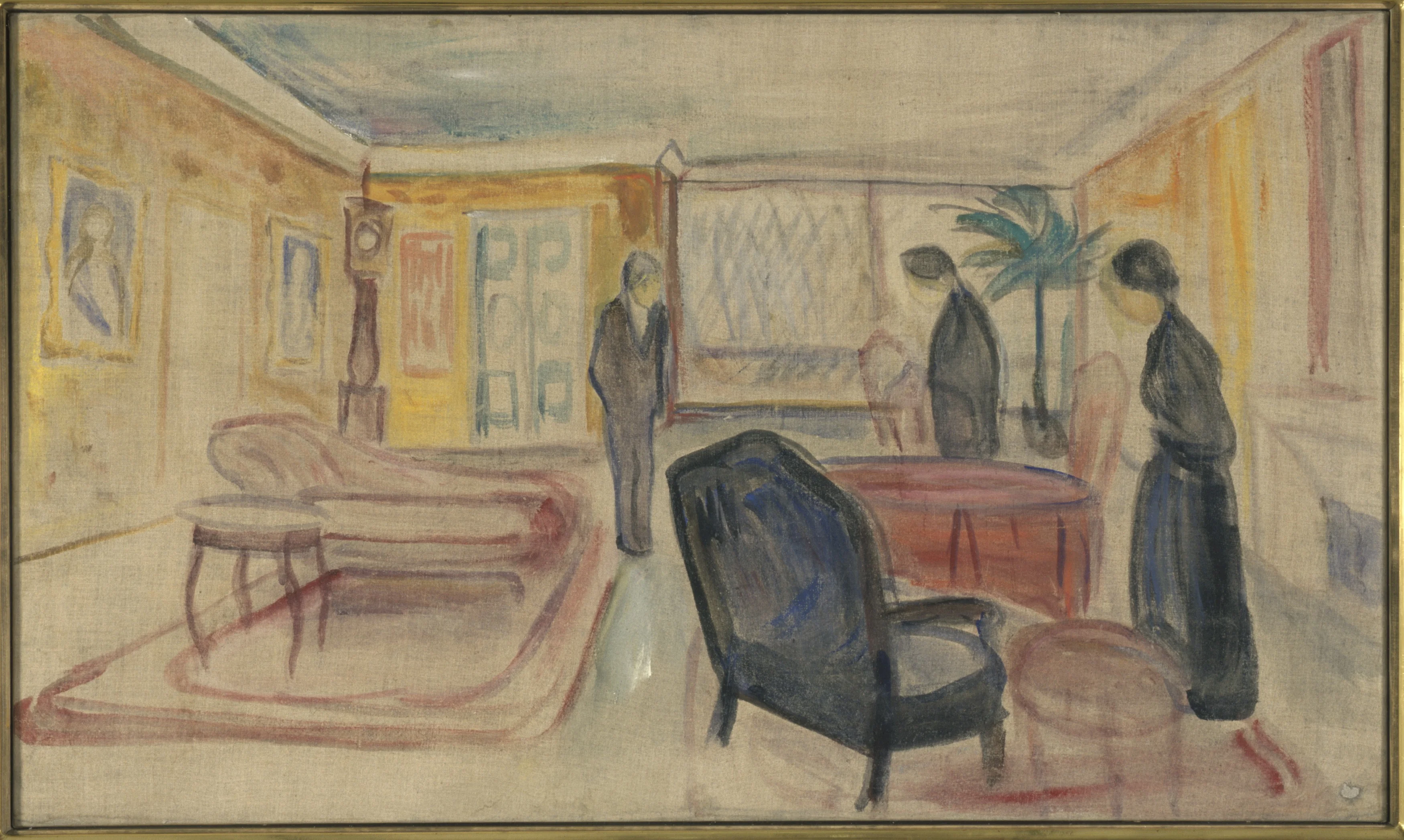 Set Design for Henrik Ibsen's "Ghosts", by Edvard Munch, tempera, 1906