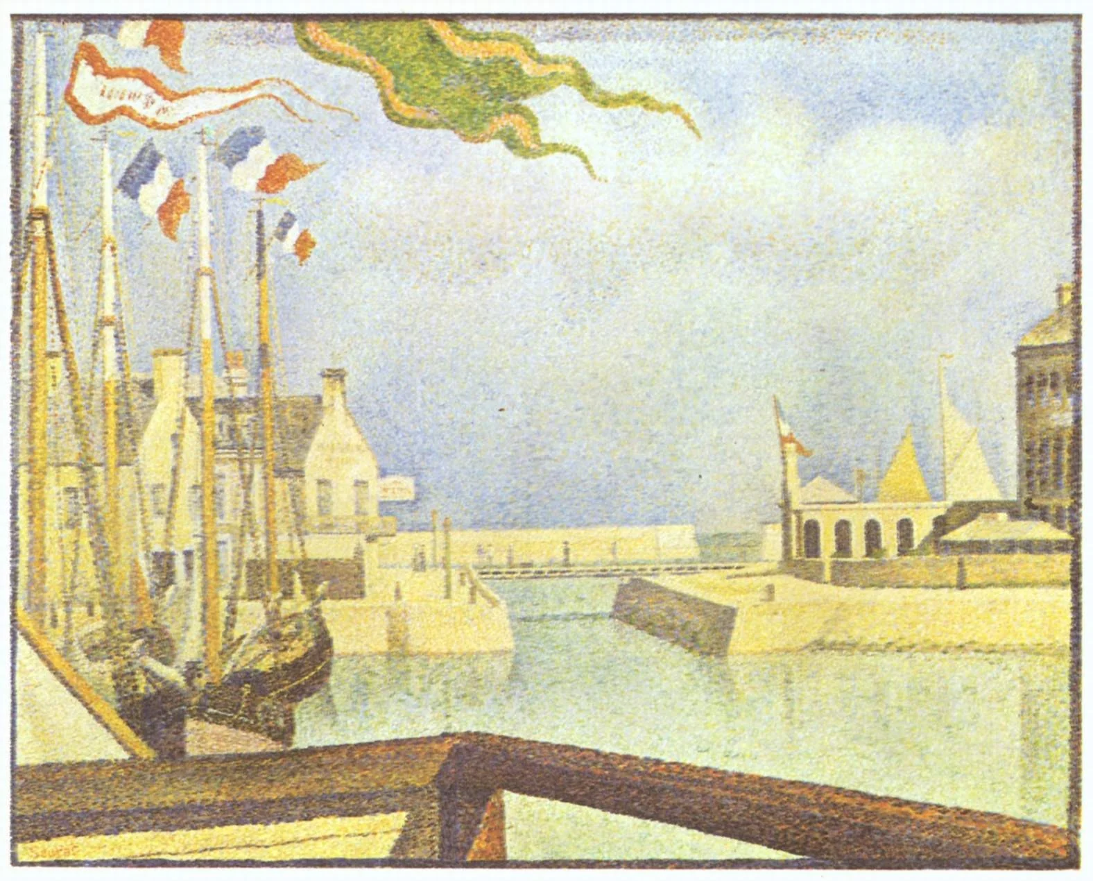 Sunday at Port-en-Bessin, by Georges Seurat, oil, 1894