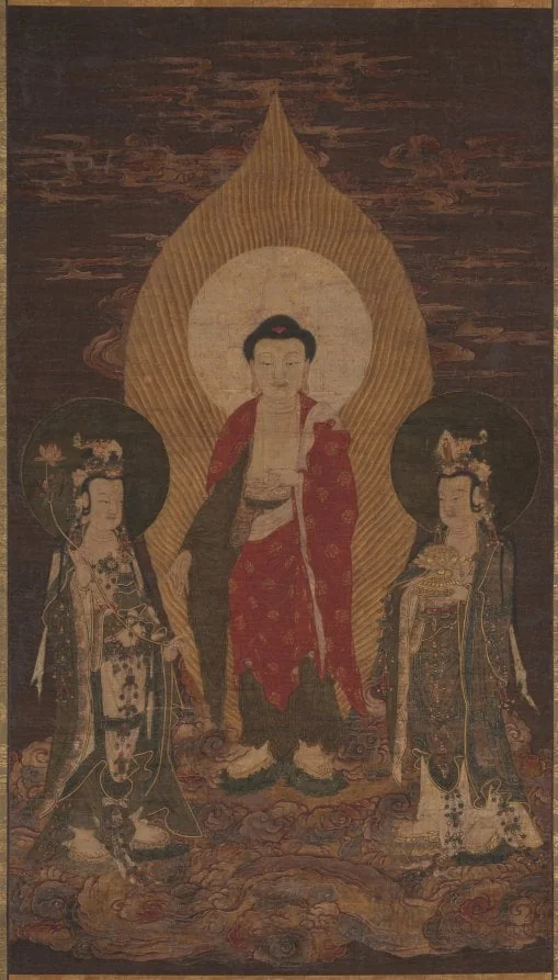 Amitābha Triad, by Unknown, unspecified, 1404