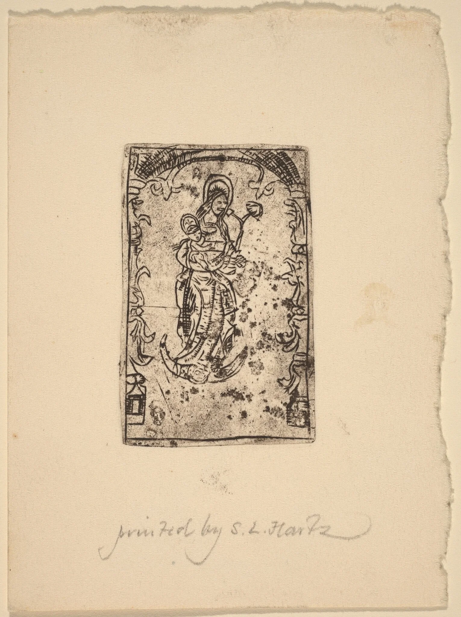 Madonna and Child, by Netherlandish 15th Century, ink, 1401