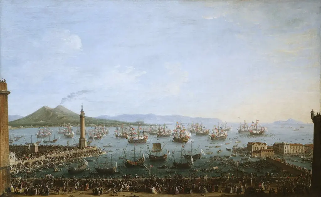 Carlos III leaving the Port of Naples, as Seen from the Land