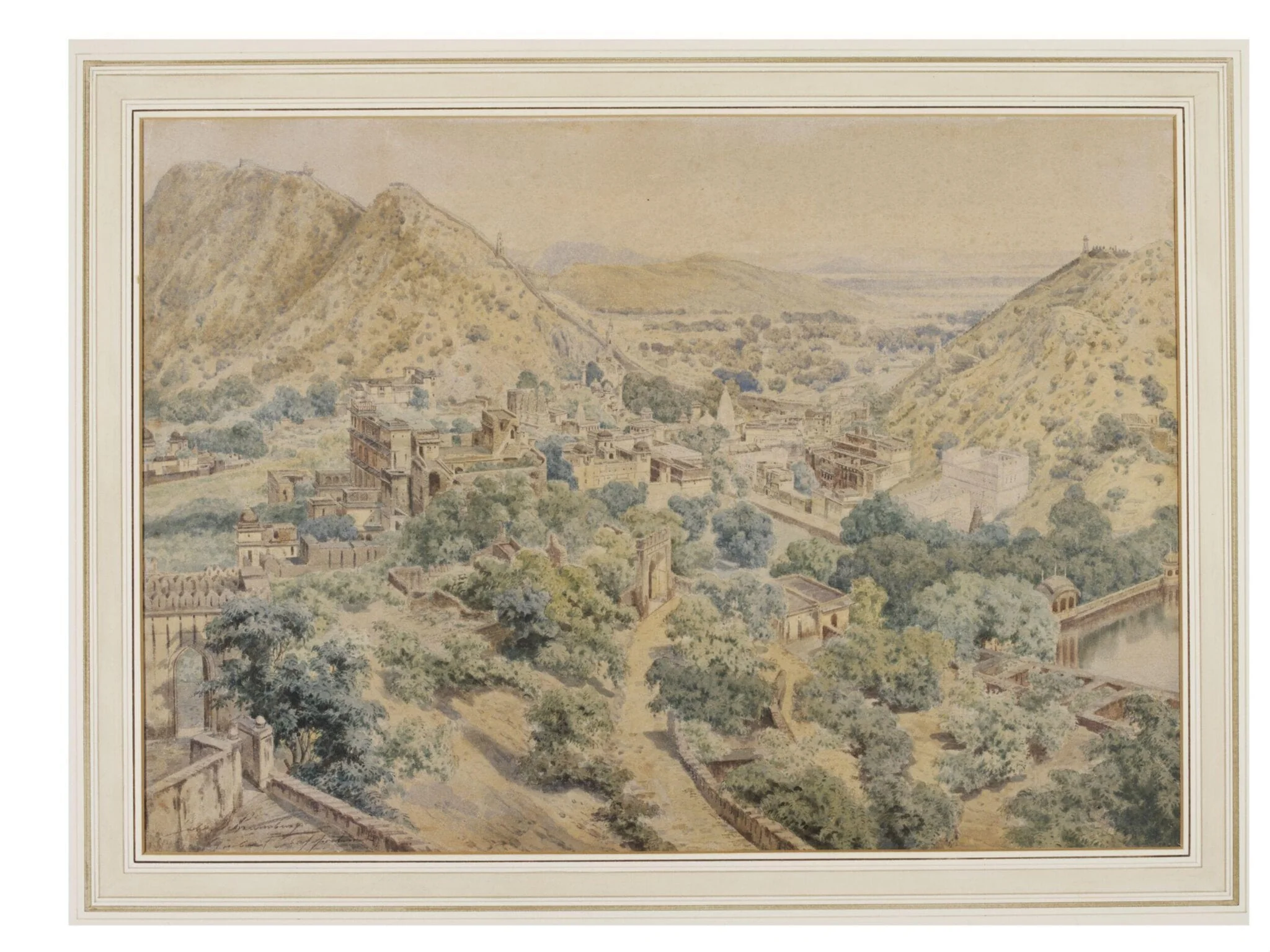 Bird's eye view of the old city of Amber