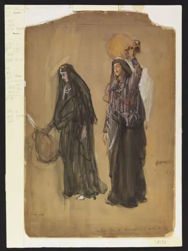 Palestinian [?] women with water pitchers