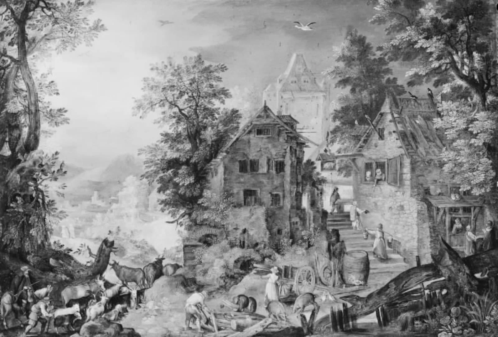 Village in the Hills, by Unknown, 1597