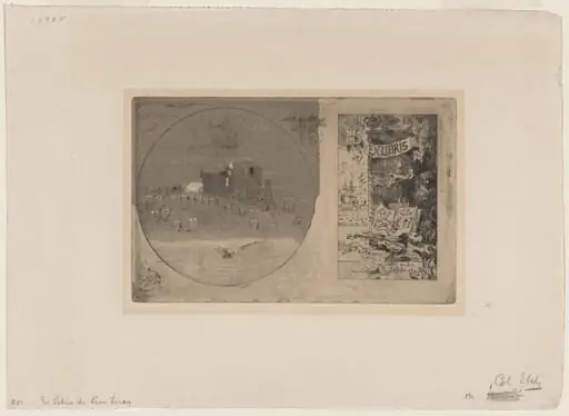 Le Chateau des Hiboux; Ex-libris de Léon Lerey