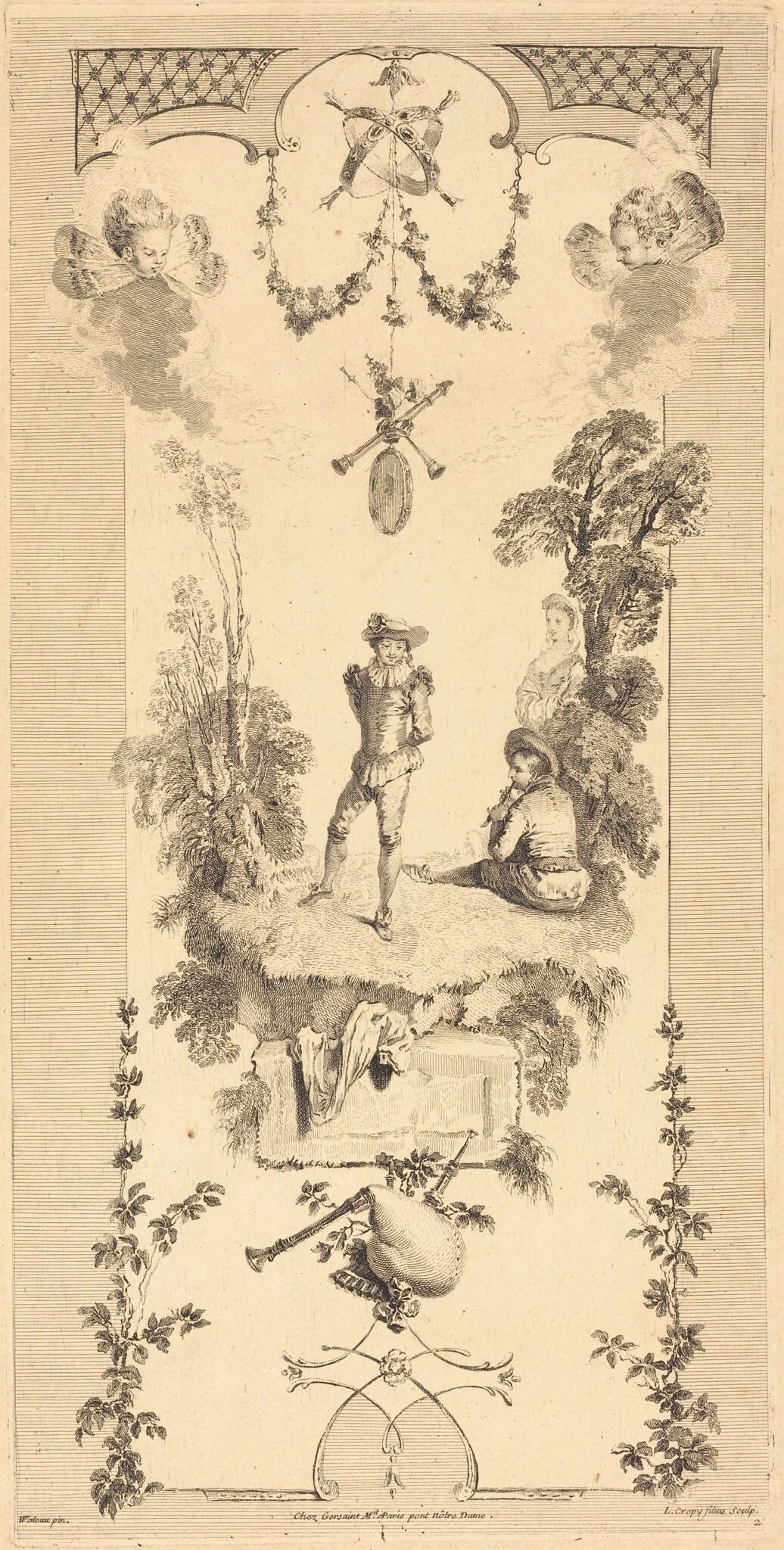 Shepherd Dancing to the Sound of a Flute