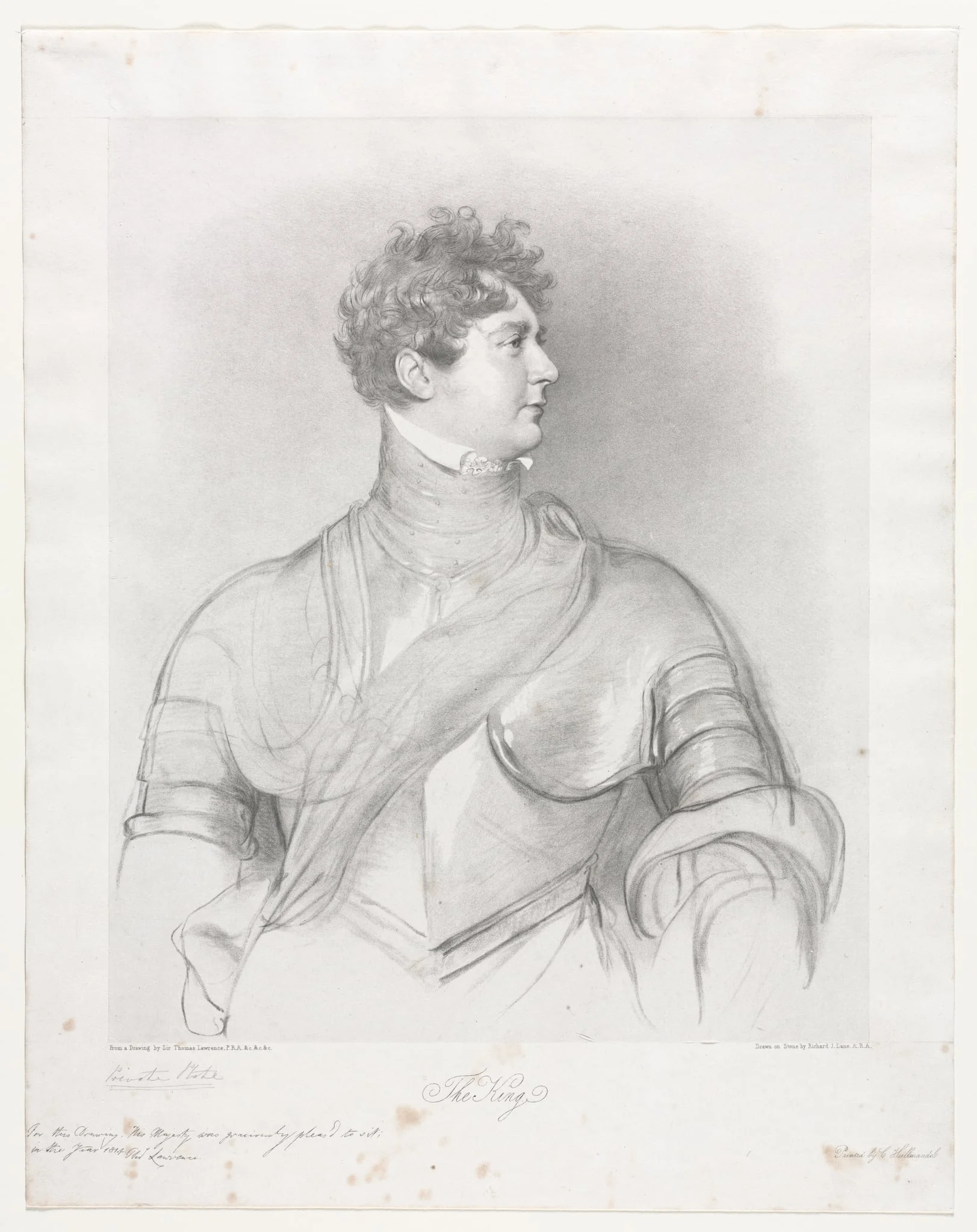 The King, George IV of Great Britain, by Richard James Lane, 1846