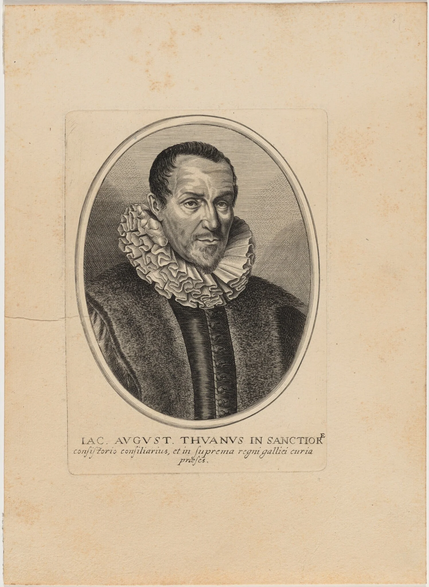 Jacques Auguste de Thou, by Unknown 19th Century, ink, 1850