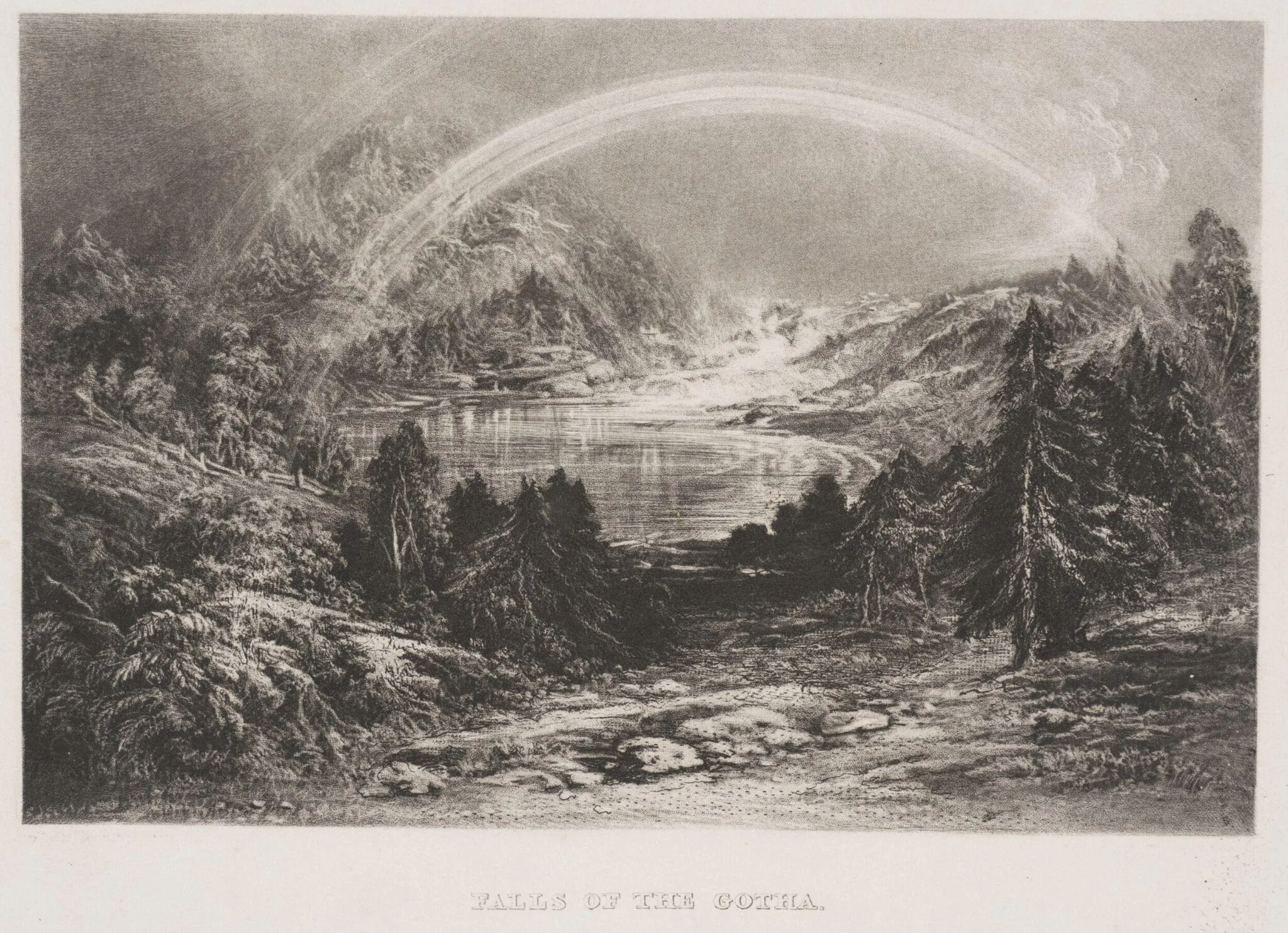 Falls of Gotha, by Edward Price, 1834