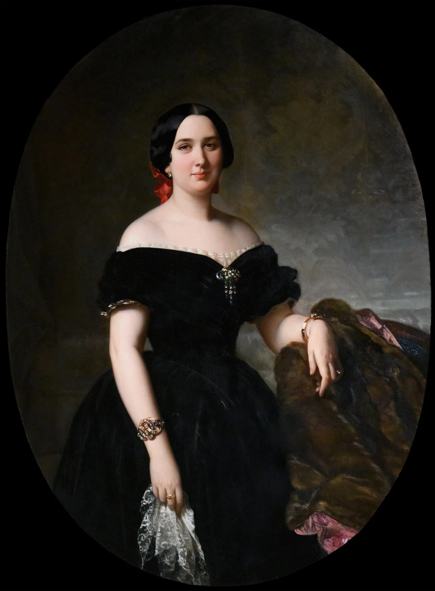 Amelia de Vilanova y Nadal, by Federico de Madrazo y Kuntz, oil, 1853