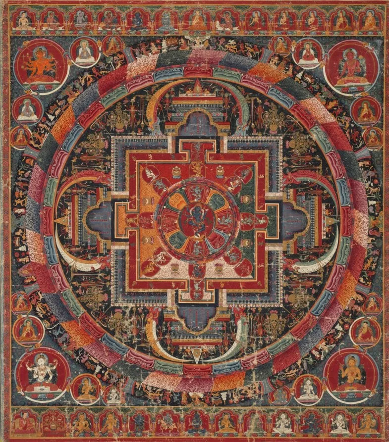 Twenty-three Deity Nairatma Mandala, by Unknown, unspecified, 1375