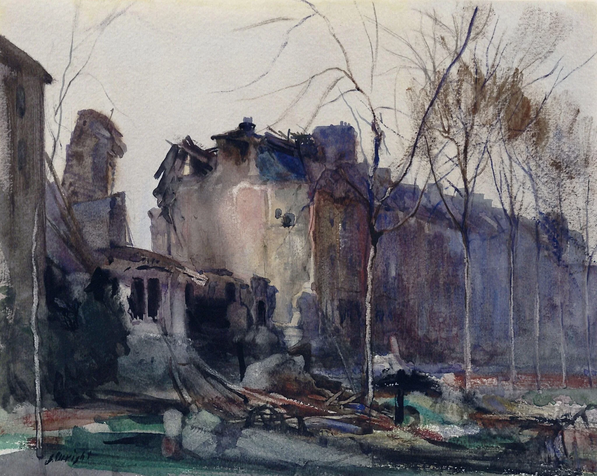 Warrington Crescent, 1918, after the Air Raid